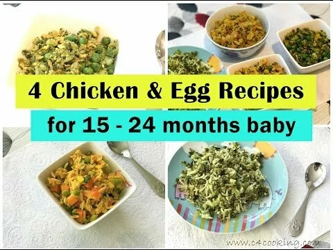 4 Chicken & Egg Recipes ( for 15 – 24 months baby ) | Indian toddler recipes |