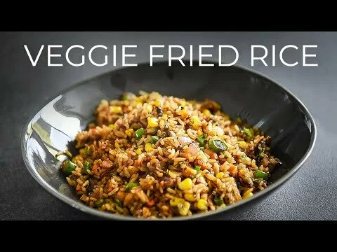 VEGGIE FRIED RICE RECIPE | EASY VEGETARIAN VEGAN CHINESE DINNER IDEA