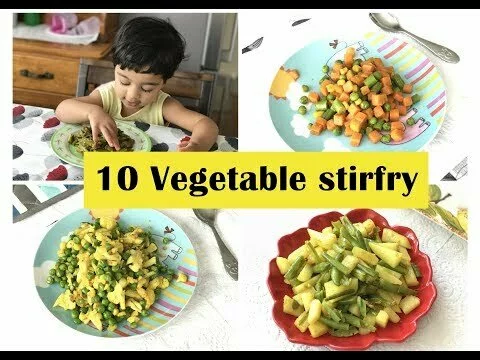 10 Vegetable Stirfry ( for 2+ toddlers & kids ) – Simple veg recipes for Indian toddlers & kids