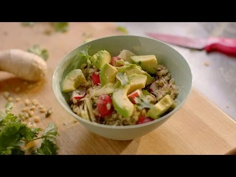 Rice bowl with ginger, radish and avocado recipe – Simply Nigella: Episode 3 – BBC Two