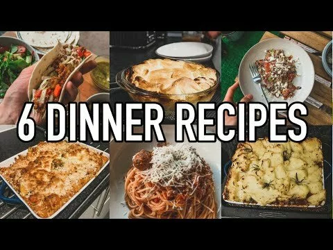 6 EASY WEEKNIGHT DINNERS | SIMPLE AND CHEAP VEGETARIAN MIDWEEK MEALS